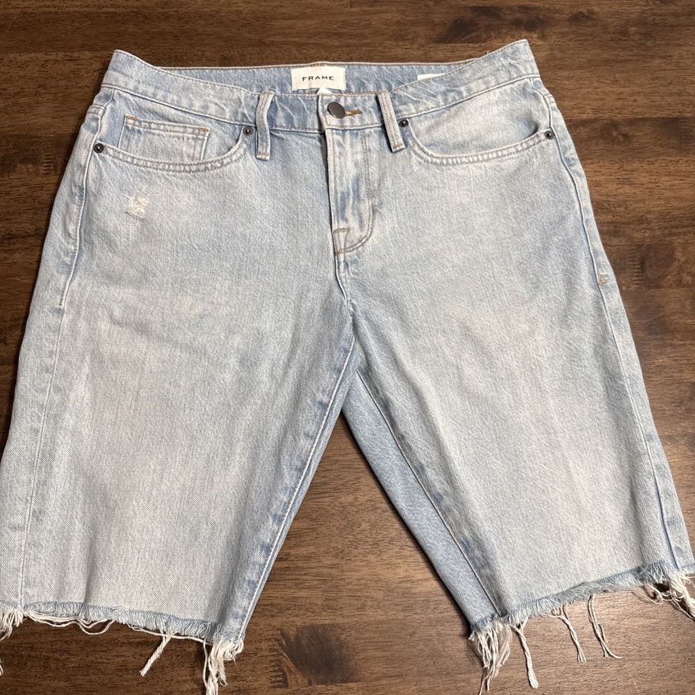 FRAME Denim Men's L'Homme Cutoff Jean Shorts Size 30 Bluebell LMCSHRA385